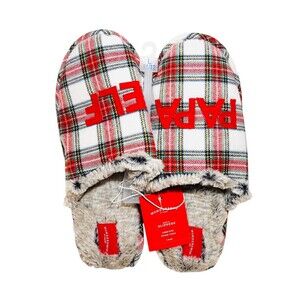 Papa Elf House Shoes Christmas Slippers Gifts For Dad - Sz L 11/12 - Wondershop